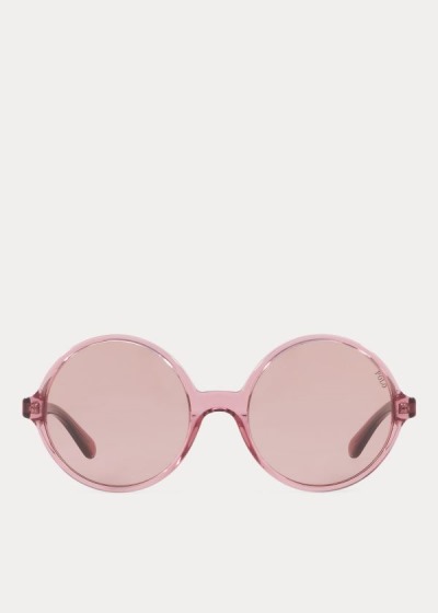 Gafas De Sol Polo Ralph Lauren Mujer Rosas Oscuro - Oversize Round - LGJBO7369